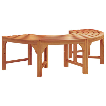 Tree Bench 2 pcs Natural 160 x 80 x 45cm Solid Eucalyptus Wood