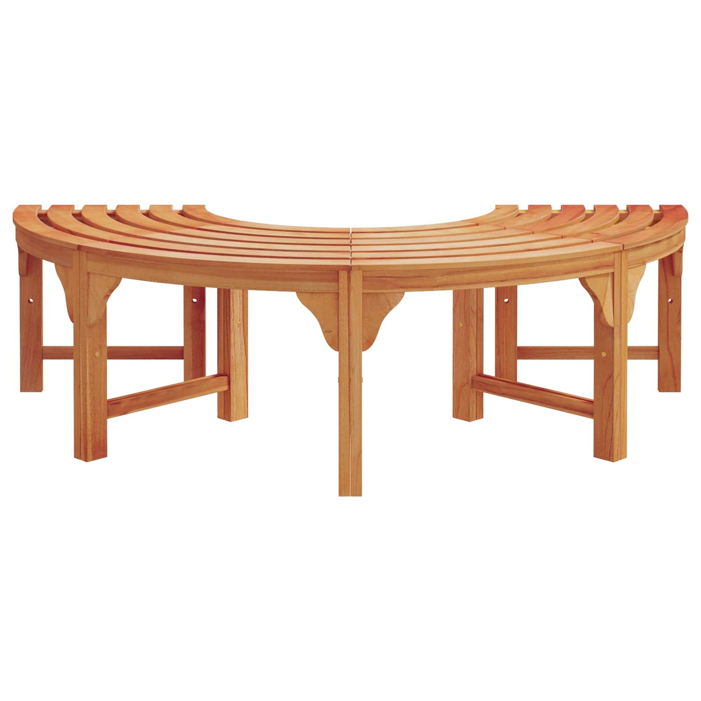 Tree Bench 2 pcs Natural 160 x 80 x 45cm Solid Eucalyptus Wood