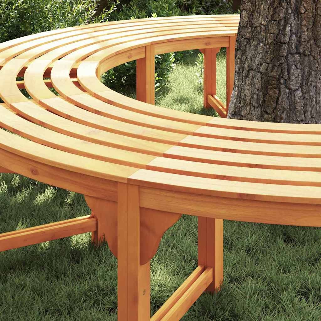 Tree Bench 2 pcs Natural 160 x 80 x 45cm Solid Eucalyptus Wood