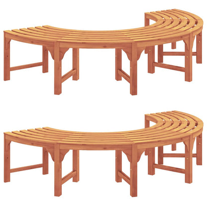 Tree Bench 2 pcs Natural 160 x 80 x 45cm Solid Eucalyptus Wood
