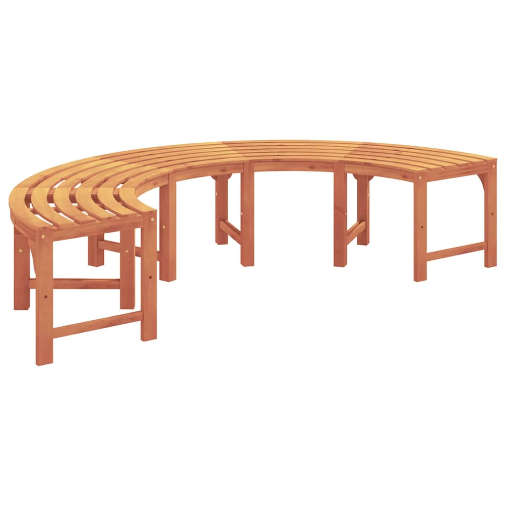 Tree Bench 2 pcs Natural 160 x 80 x 45cm Solid Eucalyptus Wood
