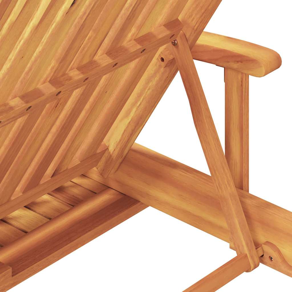 Sun Lounger 2 pcs Beige 40 x 40 x 40cm Solid Acacia wood