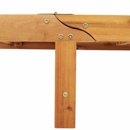 Sun Lounger 2 pcs Taupe 200 x 67 x 84 cm Solid Acacia Wood