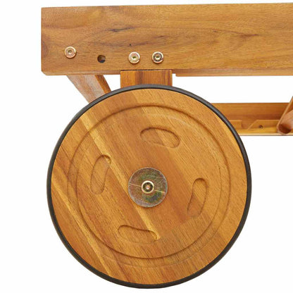 Sun Lounger Reclining 3 pcs Beige Solid Acacia Wood