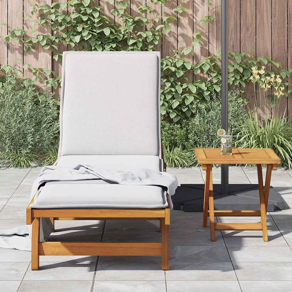 Sun Lounger | Set of 2 | Brown | Solid acacia wood | Standard | Foldable