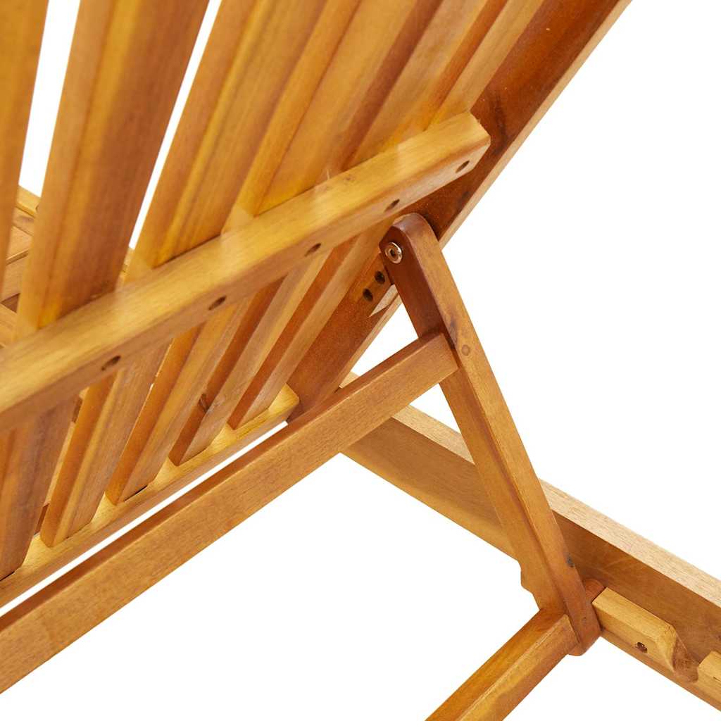 Sun Lounger | Set of 2 | Brown | Solid acacia wood | Standard | Foldable