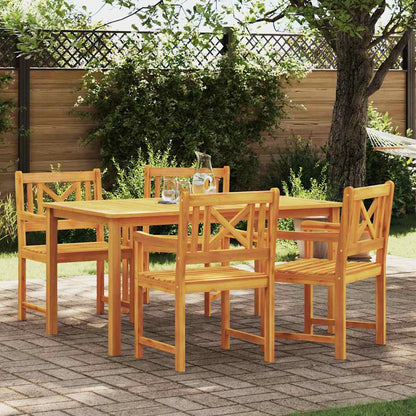 Garden Chairs 4 pcs Natural Solid Acacia Wood