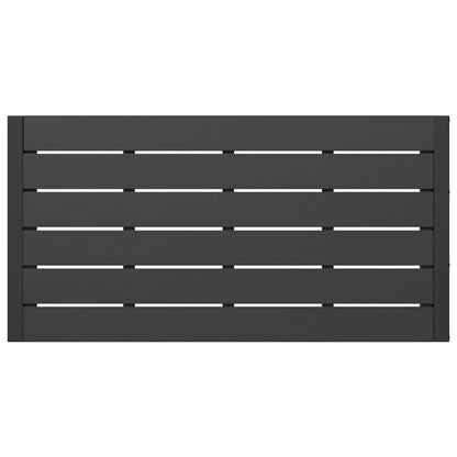 Garden Dining Set with Cushion 3 pcs Anthracite Steel