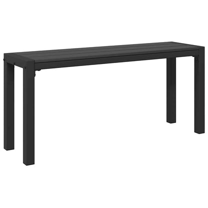 Garden Bench Black 100 x 28 x 45cm Steel