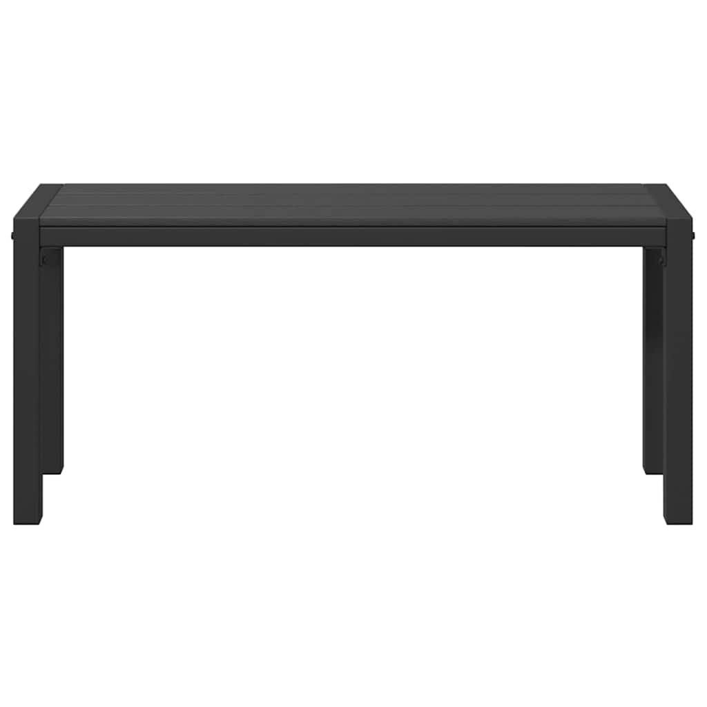 Garden Bench Black 100 x 28 x 45cm Steel