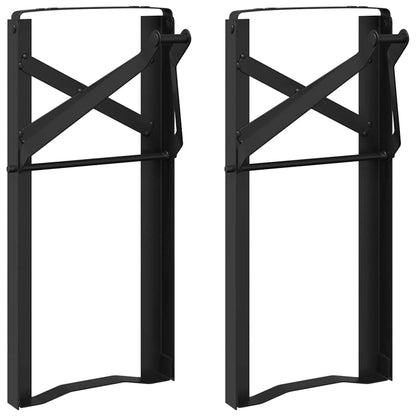 Beer Bench Legs Black Powder-Coated Steel