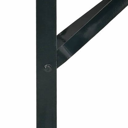 Beer Table Leg 2 pcs Black 39 x 3 x 75 cm Powder-Coated Steel