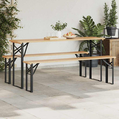 Beer Table Leg 2 pcs Black 39 x 3 x 75 cm Powder-Coated Steel