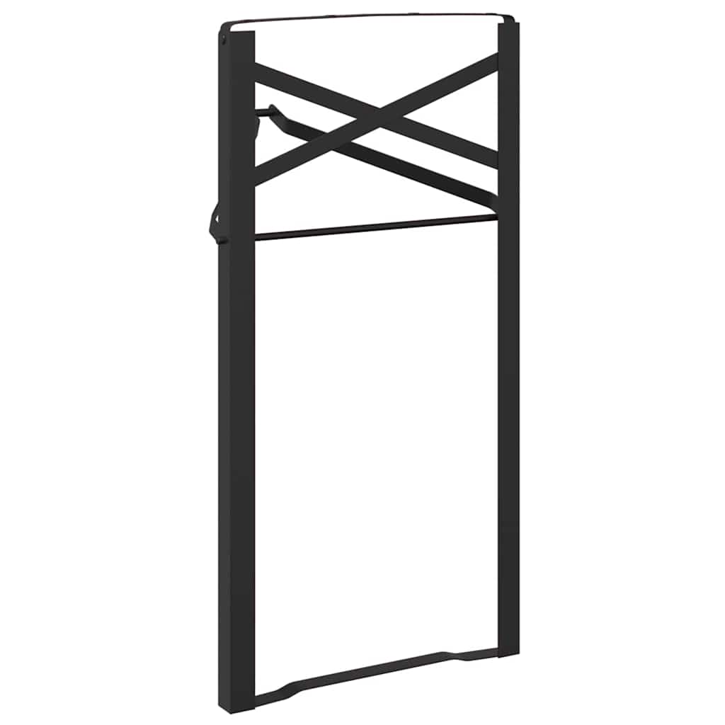 Beer Table Leg 2 pcs Black 39 x 3 x 75 cm Powder-Coated Steel