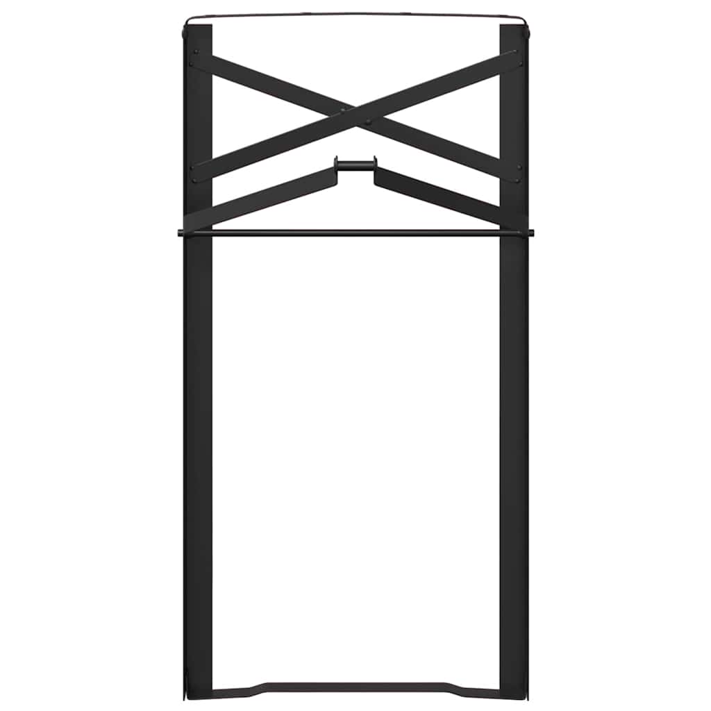 Beer Table Leg 2 pcs Black 39 x 3 x 75 cm Powder-Coated Steel