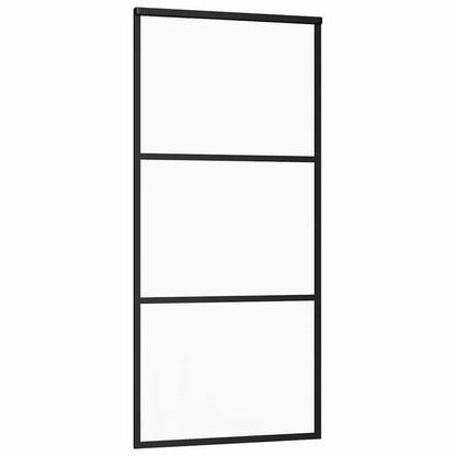 Sliding Door with Hardware Set 76x205 cm ESG Glass&Aluminium