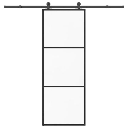 Sliding Door with Hardware Set 76x205 cm ESG Glass&Aluminium