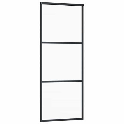 Sliding Door with Hardware Set 76x205 cm ESG Glass&Aluminium