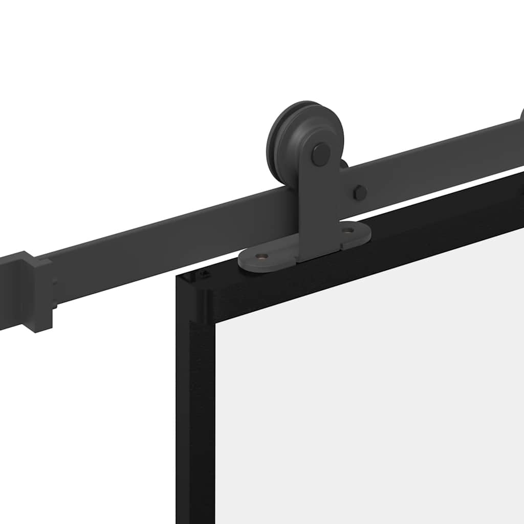 Sliding Door with Hardware Set 76x205 cm ESG Glass&Aluminium