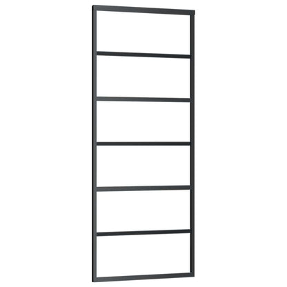 Sliding Door with Hardware Set 76x205 cm ESG Glass&Aluminium