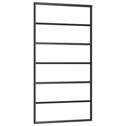 Sliding Door with Hardware Set 102x205 cm ESG Glass&Aluminium