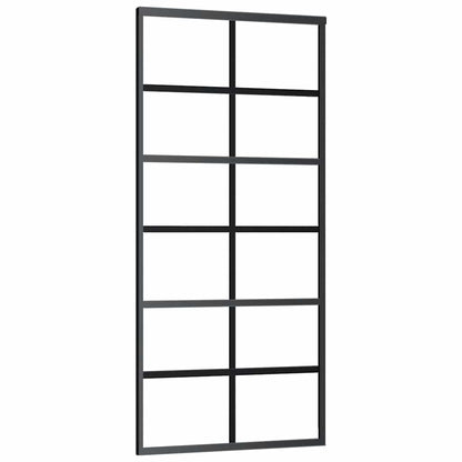 Sliding Door with Hardware Set 90x205 cm ESG Glass&Aluminium