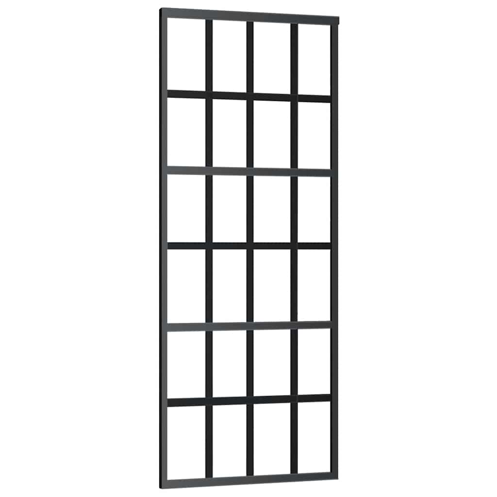 Sliding Door with Hardware Set 76x205 cm ESG Glass&Aluminium