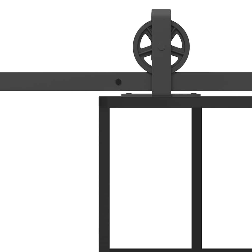 Sliding Door with Hardware Set 76x205 cm ESG Glass&Aluminium