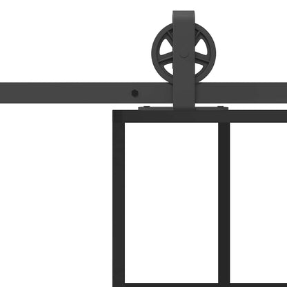 Sliding Door with Hardware Set 102x205 cm ESG Glass&Aluminium