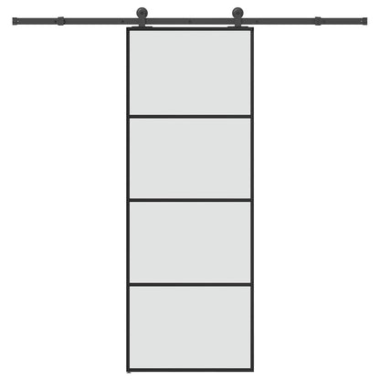 Sliding Door with Hardware Set 76x205 cm ESG Glass&Aluminium