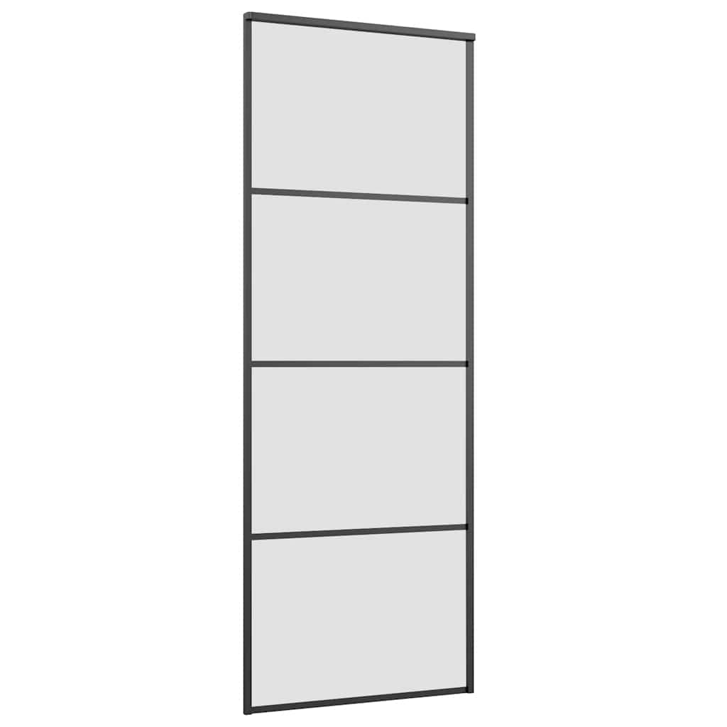 Sliding Door with Hardware Set 76x205 cm ESG Glass&Aluminium
