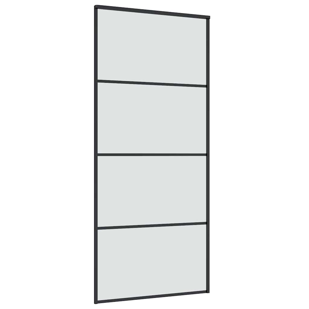 Sliding Door with Hardware Set 90x205 cm ESG Glass&Aluminium