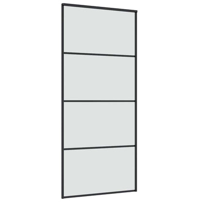 Sliding Door with Hardware Set 90x205 cm ESG Glass&Aluminium