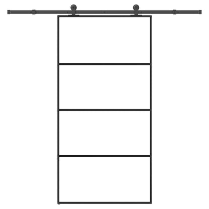 Sliding Door with Hardware Set 102,5x205 cm ESG Glass&Aluminium
