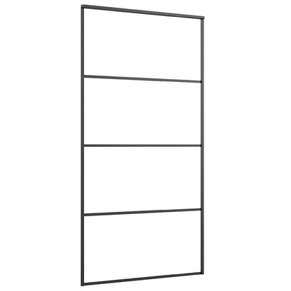 Sliding Door with Hardware Set 102,5x205 cm ESG Glass&Aluminium