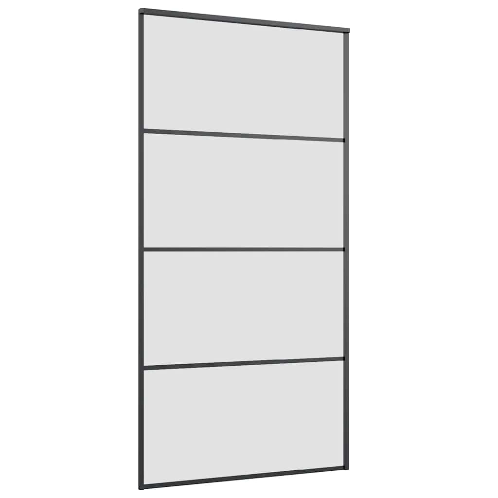 Sliding Door with Hardware Set 102.5x205 cm ESG Glass&Aluminium