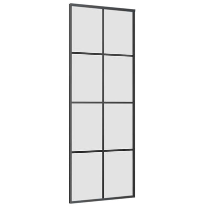 Sliding Door with Hardware Set 76x205 cm ESG Glass&Aluminium