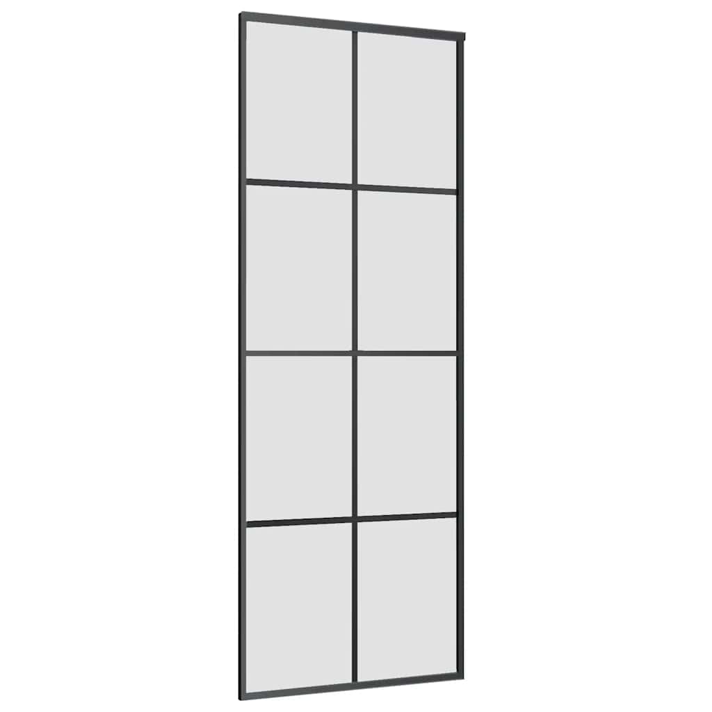 Sliding Door with Hardware Set 76x205 cm ESG Glass&Aluminium