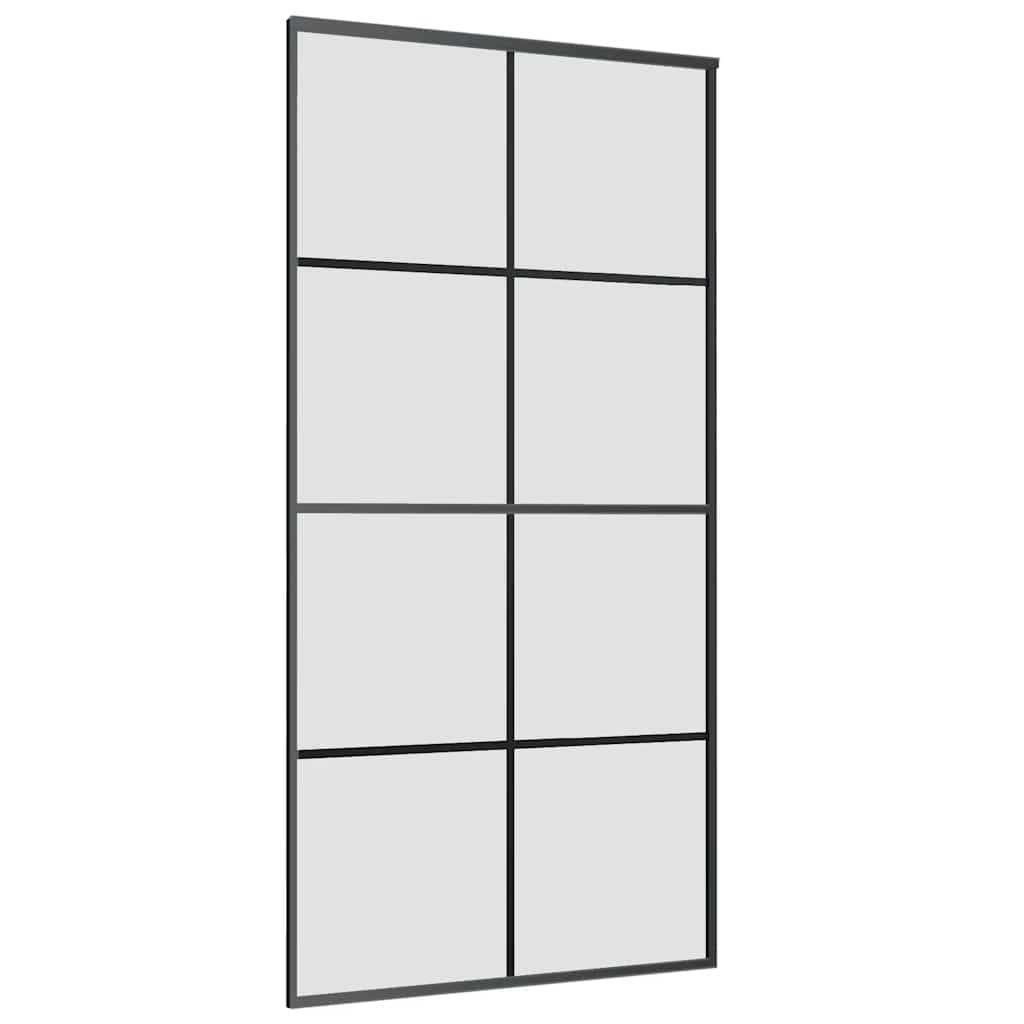 Sliding Door with Hardware Set 102,5x205 cm ESG Glass&Aluminium