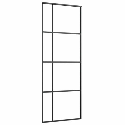 Sliding Door with Hardware Set 76x205 cm ESG Glass&Aluminium