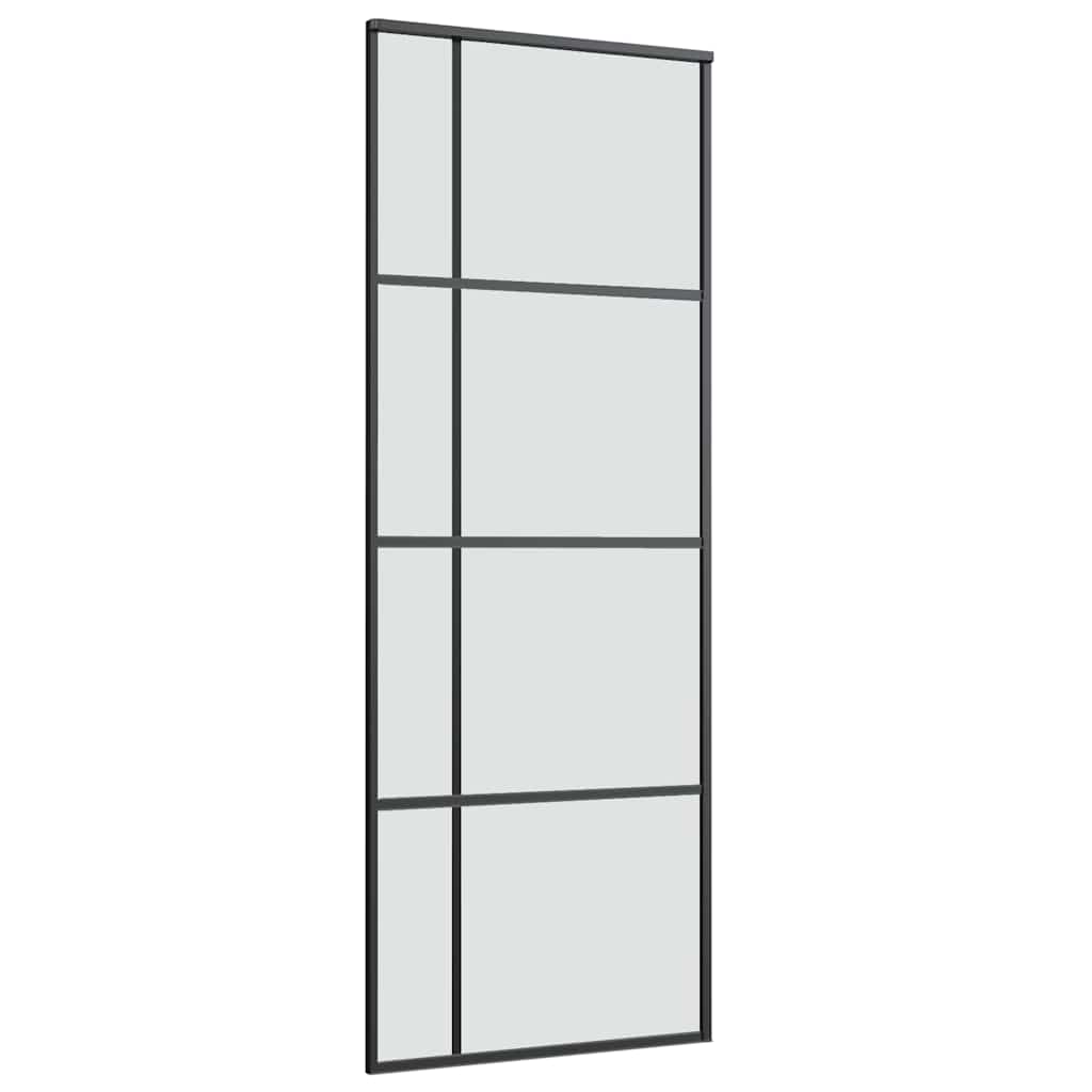 Sliding Door with Hardware Set 76x205 cm ESG Glass&Aluminium