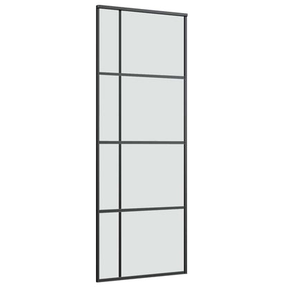 Sliding Door with Hardware Set 76x205 cm ESG Glass&Aluminium