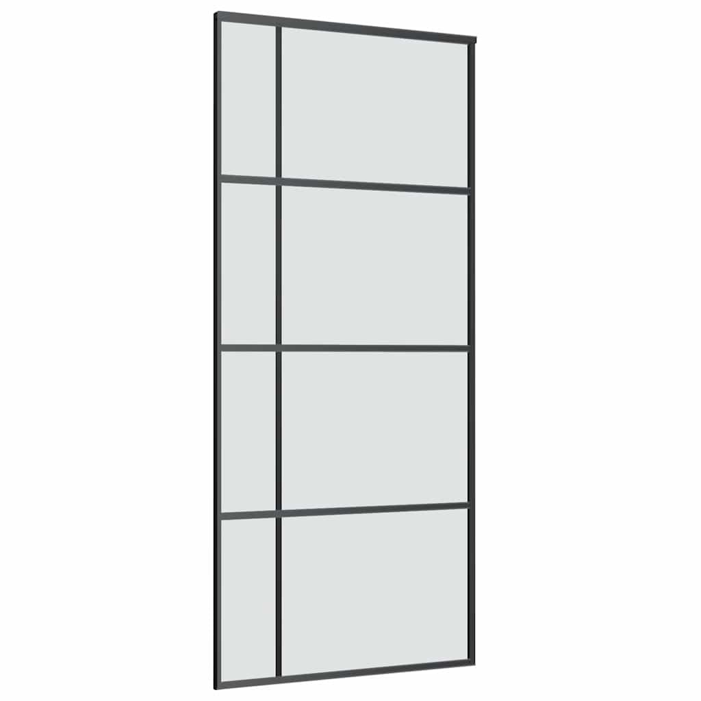 Sliding Door with Hardware Set 90x205 cm ESG Glass&Aluminium