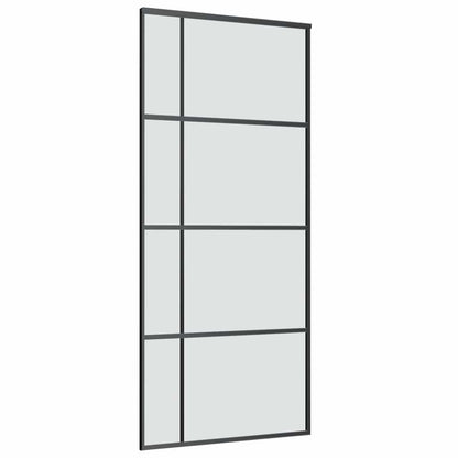 Sliding Door with Hardware Set 90x205 cm ESG Glass&Aluminium