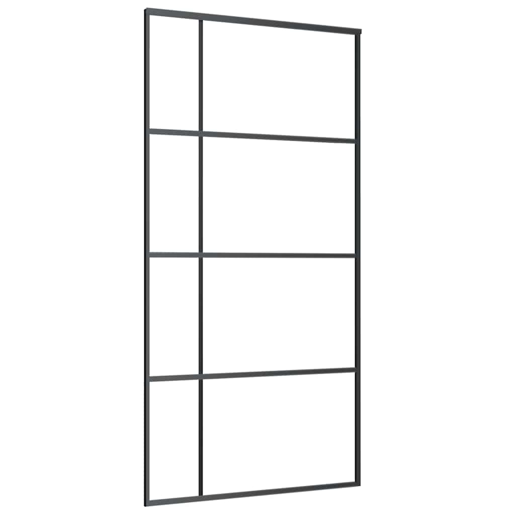 Sliding Door with Hardware Set 102,5x205 cm ESG Glass&Aluminium