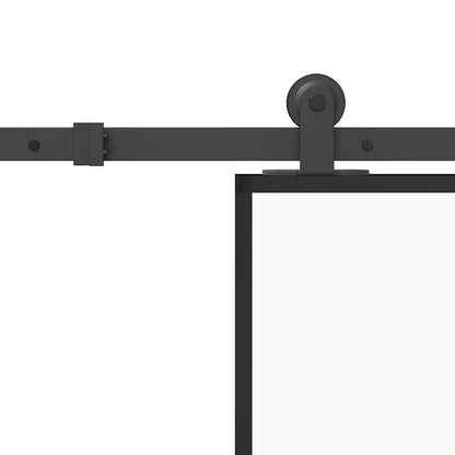 Sliding Door with Hardware Set 102,5x205 cm ESG Glass&Aluminium