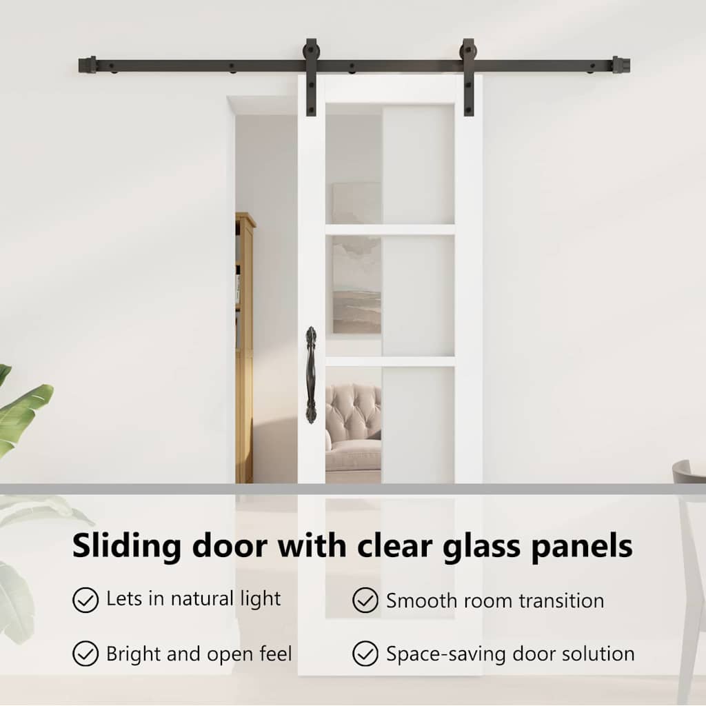 Sliding Door ORKDAL White and Black 61 x 198.5 cm