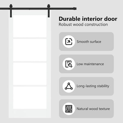 Sliding Door ORKDAL White and Black 83 x 211 cm