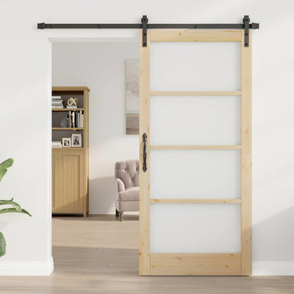 Sliding Door ORKDAL Natural and Black 93 x 202 cm