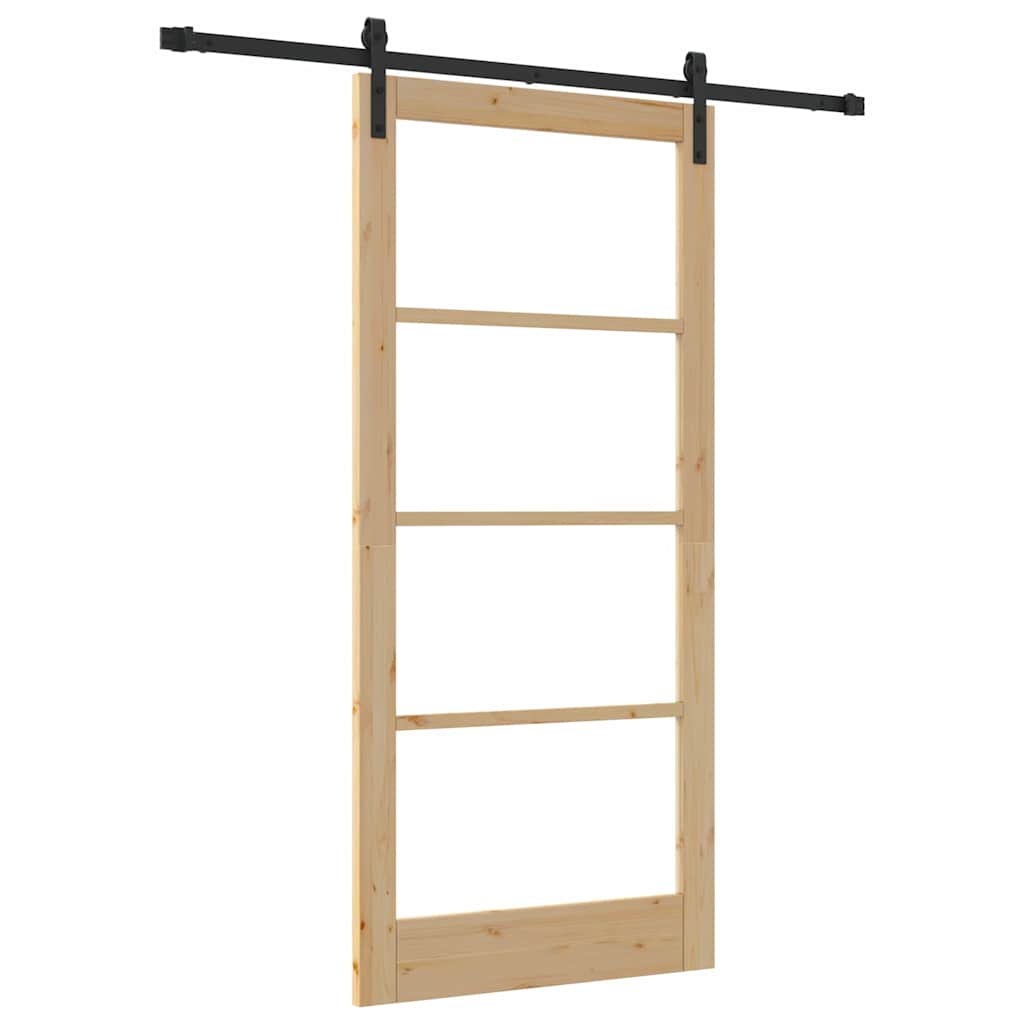 Sliding Door ORKDAL Natural and Black 93 x 202 cm